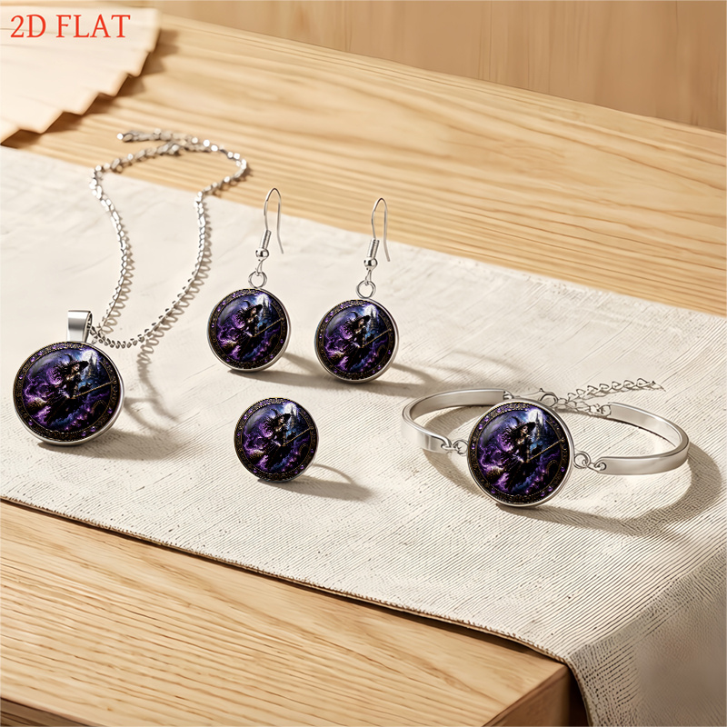 5pcs Halloween Witch Theme Jewelry Set